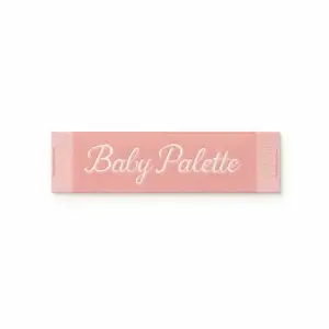 Baby Palette Woven Brand Label – Pastel Pink End-Fold