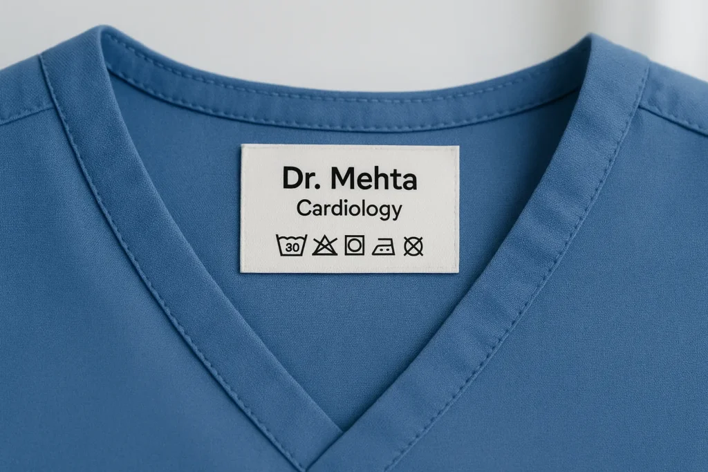 Clothes Tags and Labels for Hospital and Healthcare Uniforms in India